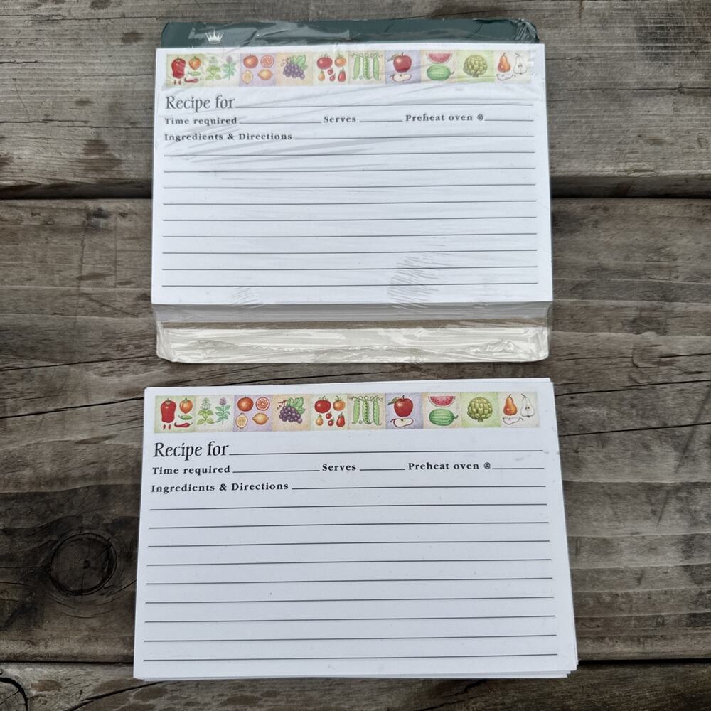 HALLMARK Traditional Herb Recipe Card Set Botanical Design READ